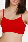 Rosaline Girls Single Layered Non Wired Full Coverage Beginner Bra - Barbados Cherry — thumbnail 4